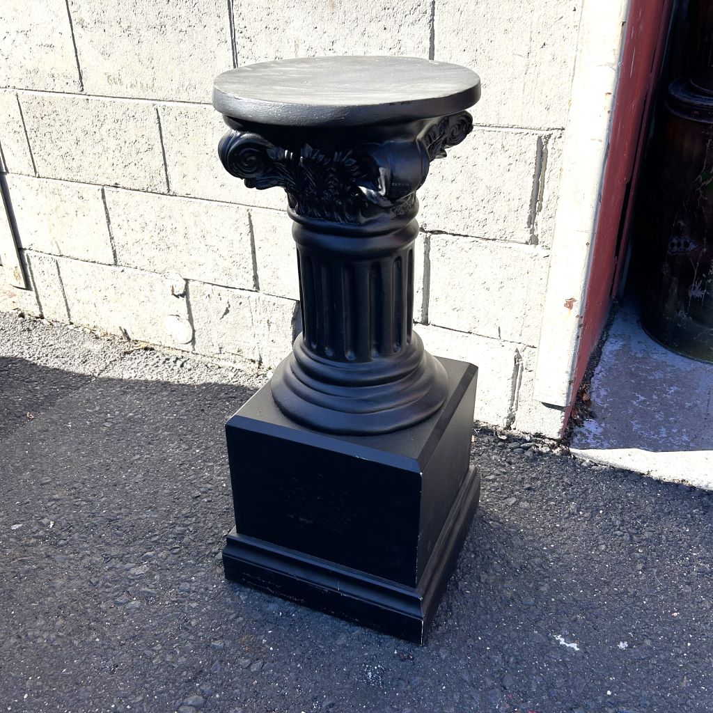 PLINTH, Pedestal - Black Corinthian Short 76cmH x 32cmD